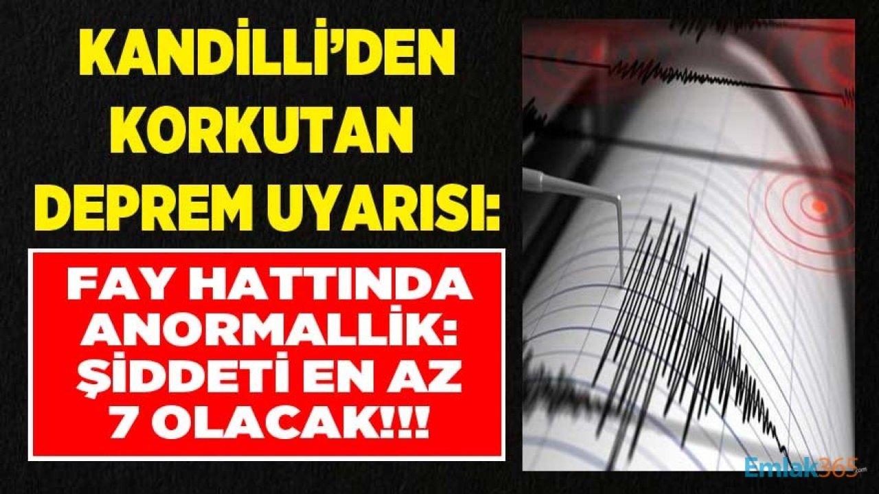 Kandilli Rasathanesinden Beklenen İstanbul Depremi İçin Korkutan Uyarı: Şiddeti En Az 7 Olacak!