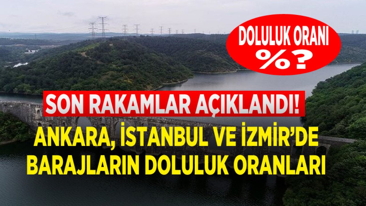 İstanbul, İzmir ve Ankara'da Baraj Doluluk Oranları 2021