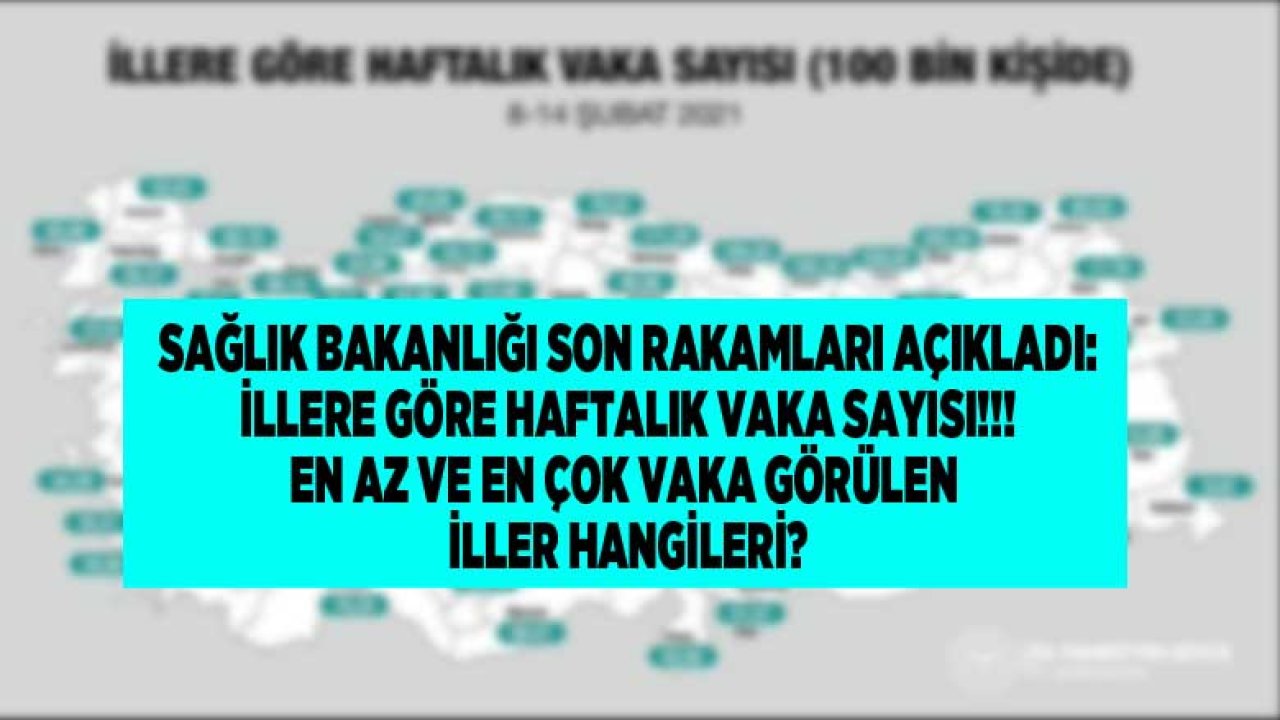 İllere Göre Haftalık Vaka Sayısı Rakamları Haritası Açıklandı! En Az ve En Çok Koronavirüs Tanısı Konulan İller Hangisi?