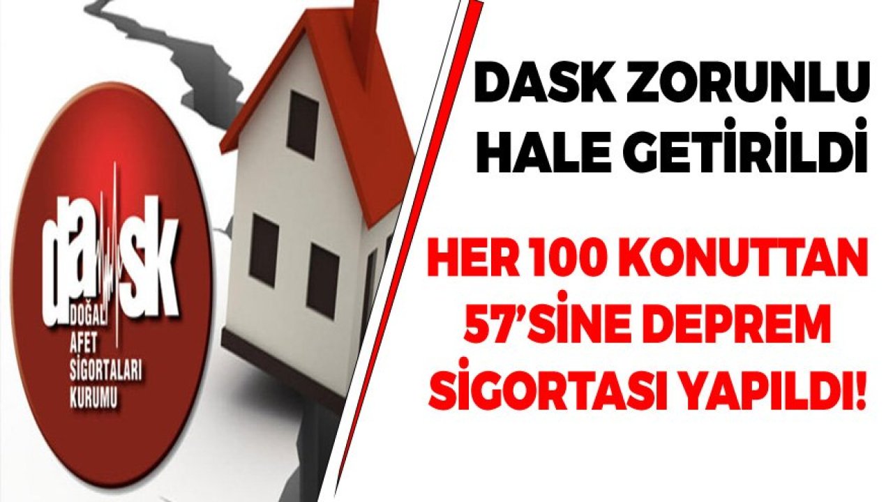 DASK'ta Zorunluluk Oranı Arttırdı, Zorunlu Deprem Sigortası Oranı Yüzde 57'ye Yükseldi!