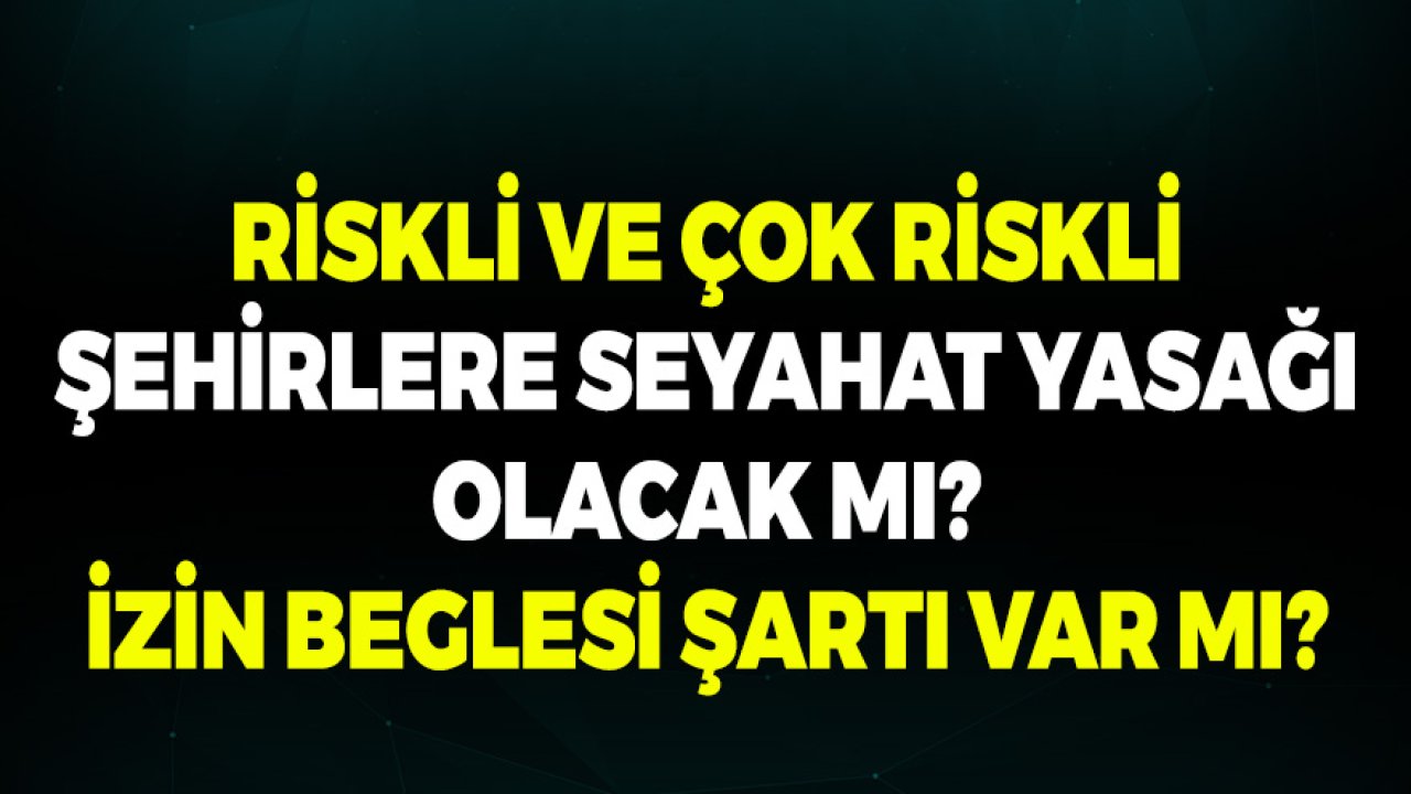 Riskli ve Çok Riskli İllere Seyahat Yasağı Olacak Mı? İzin Belgesi Şartı Var Mı?