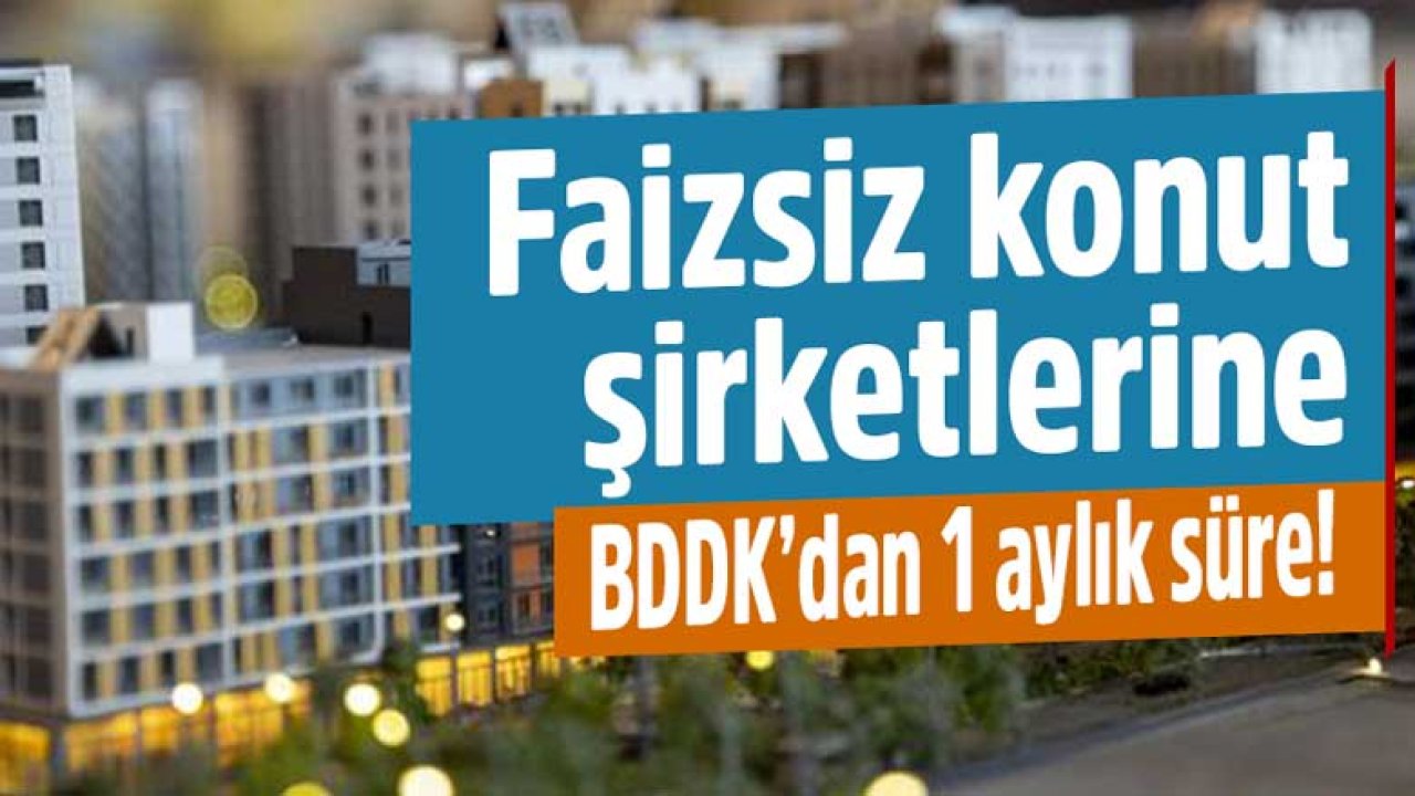 Faizsiz Konut ve Otomobil Şirketleri İçin BDDK 1 Ay Süre Tanıdı!