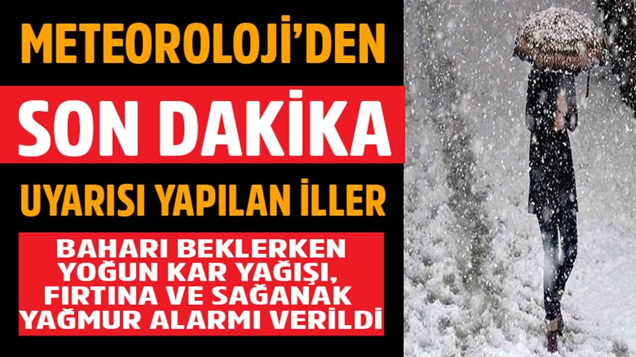 Meteoroloji Peş Peşe Uyarı Yayımladı: Nisan Ayında Kuvvetli Sağanak Yağış, Fırtına, Yoğun Kar Yağışı Uyarısı Yapılan İller