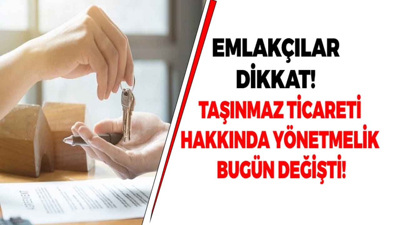 Taşınmaz Ticareti Hakkında Yönetmelik Değişikliği Resmi Gazete'de! Emlak Yetki Belgesi İçin İlkokul Ayarı Geldi