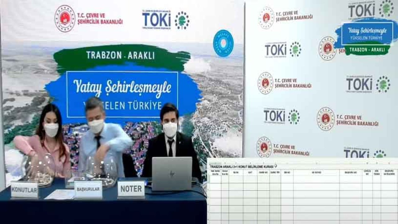 TOKİ Trabzon Araklı Kura Çekilişi Sonuçları İsim Listesi Canlı Yayında Belirlendi