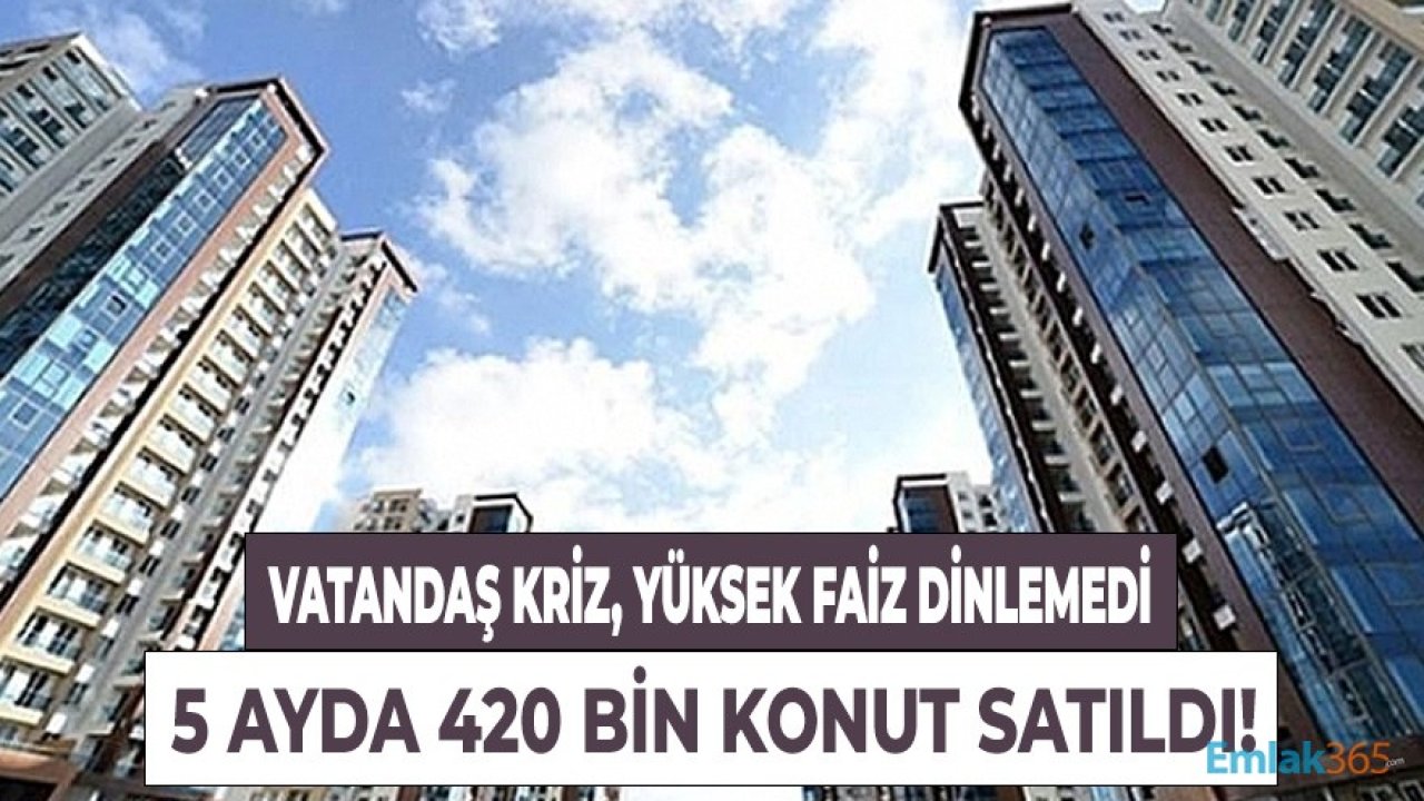 Konut Sektörü Pandemi ve Ekonomik Dalgalanma Dinlemedi, 5  Ayda 420 Bin Ev Satışı Gerçekleşti!