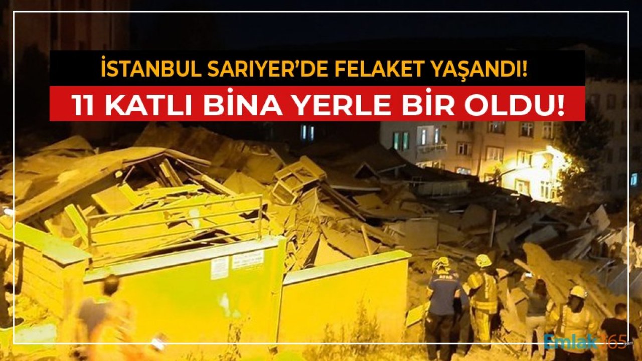 İstanbul Sarıyer'de Felaket! 11 Katlı Bina Çöktü, Geriye Sadece Enkazı Kaldı!