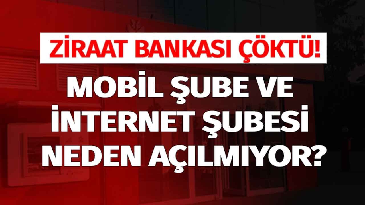 Ziraat Bankası Yine Çöktü! İnternet Bankacılığı Mobil Çalışmıyor İnternet Hatası