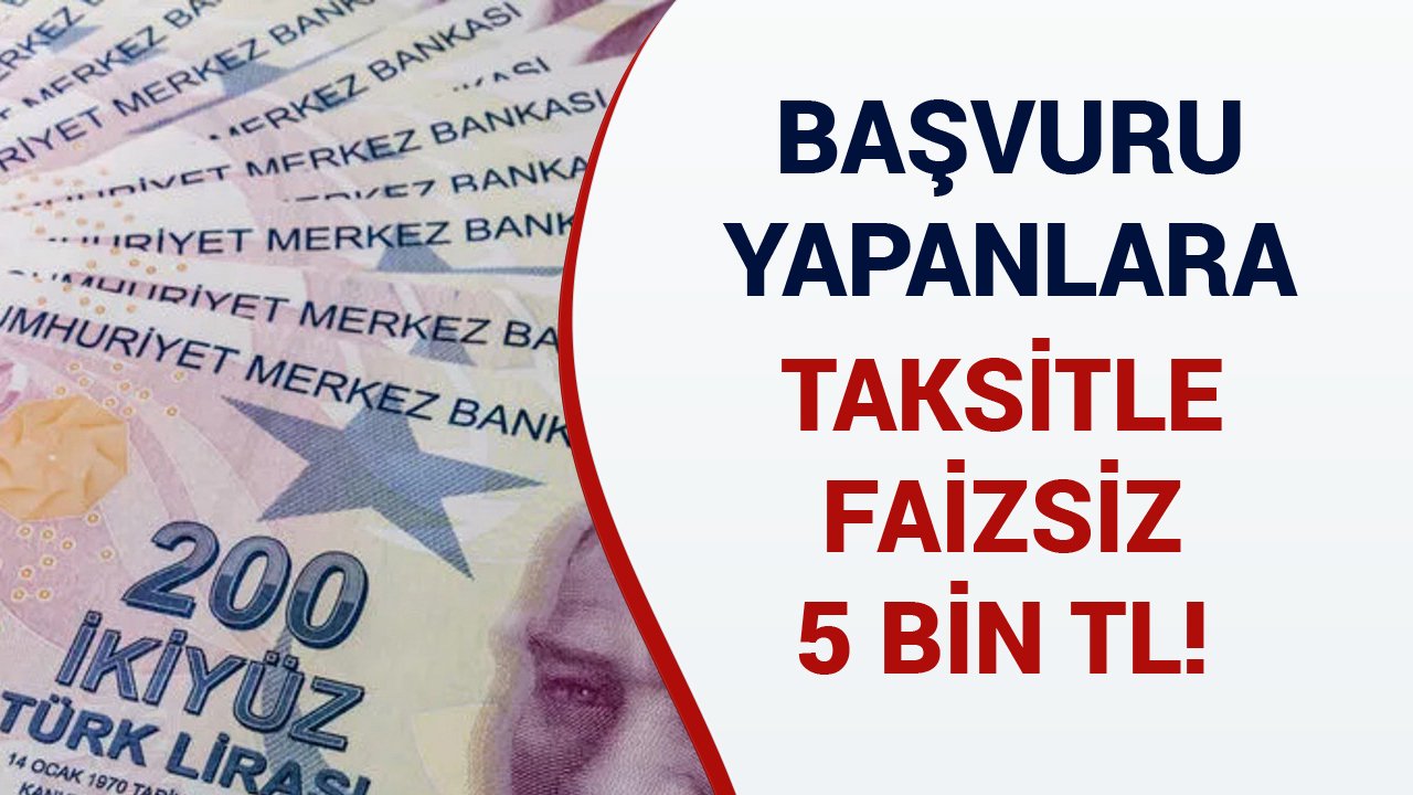 Başvuru Yapanlara Ziraat Bankası'ndan Taksitle Faizsiz 5 Bin TL!