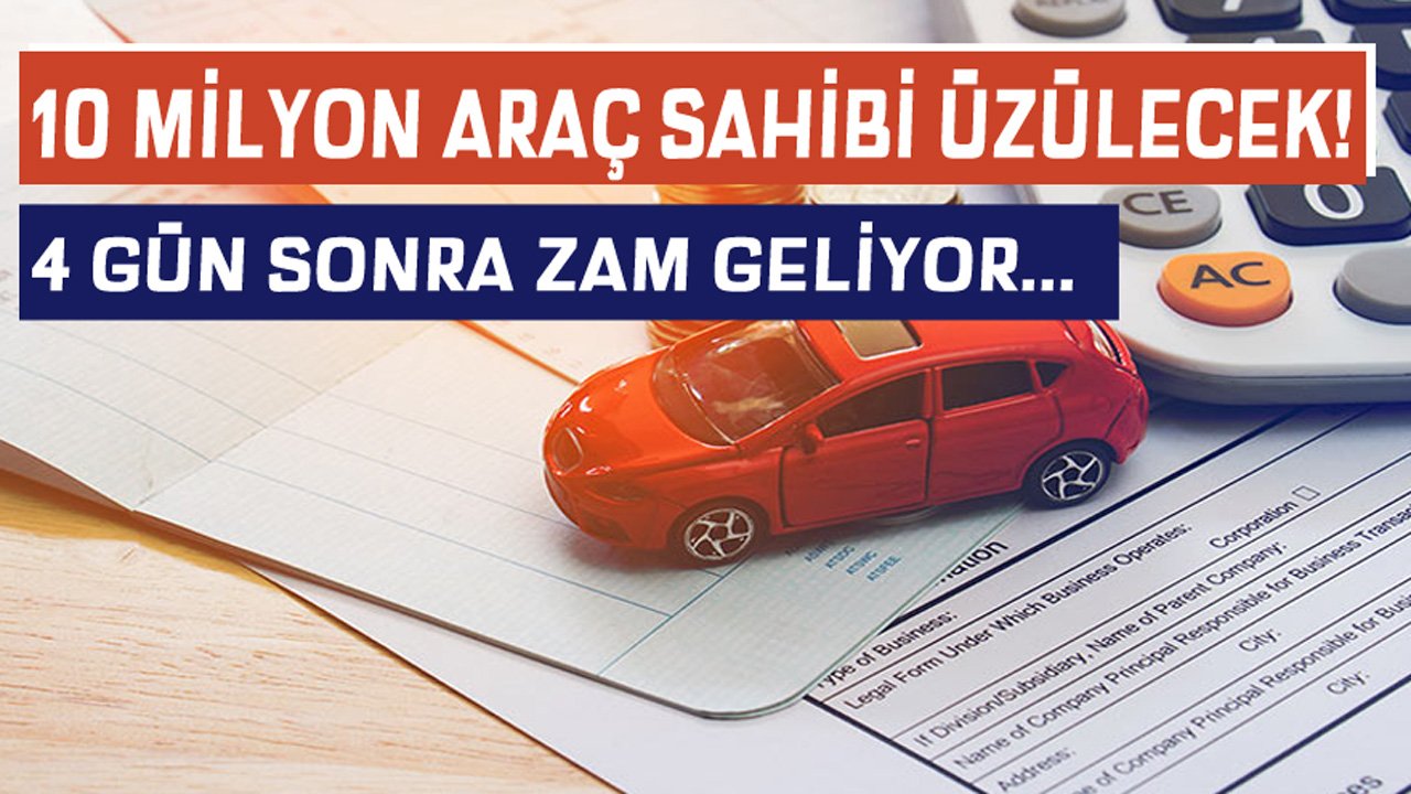 Araç Sahipleri Dikkat! Resmen Açıklandı, 4 Gün Sonra Zam Geliyor!