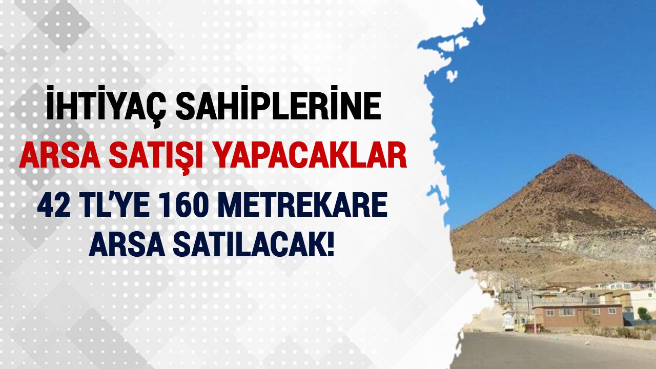 İhtiyaç Sahiplerine 42 TL'den 160 Metrekare 400 Arsa Satılacak!