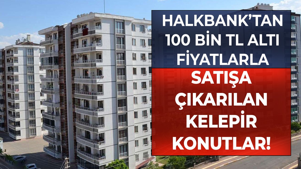 Halkbank'tan 100 Bin TL Altı Fiyatlarla Satışa Çıkarılan Kelepir Konutlar!