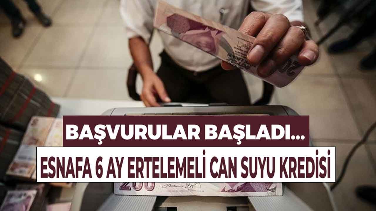 Esnafa 6 Ay Ertelemeli 50 Bin Liraya Kadar Can Suyu Kredisi Müjdesi Geldi, Başvuru Başladı!