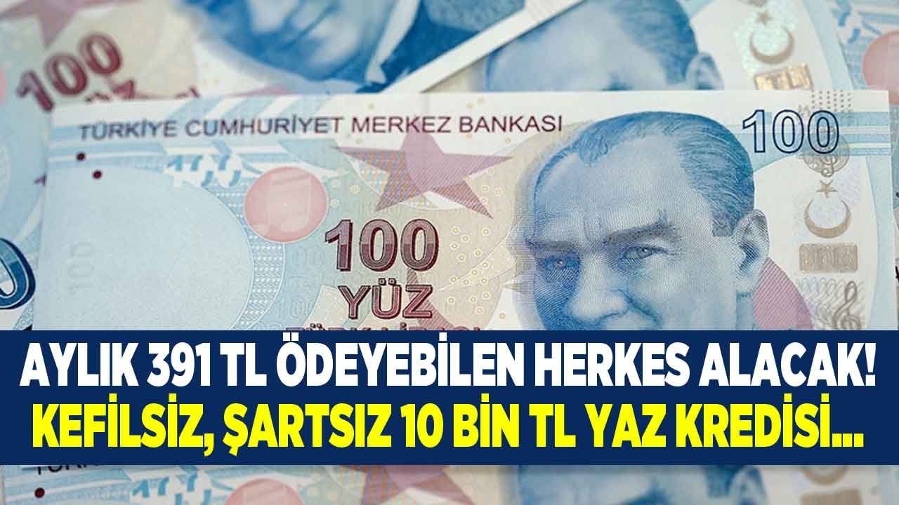 Aylık 391 Lira Taksit Ödeyebilen Herkes Alacak! Alternatif Bank Kefilsiz, Şartsız, 10 Bin TL Yaz İhtiyaç Kredisi