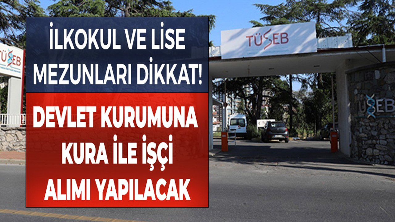 TÜSEB İşçi Alımı İlanı Yayımlandı! Hizmetli Kadrosu 2021 Başvuruları Başladı