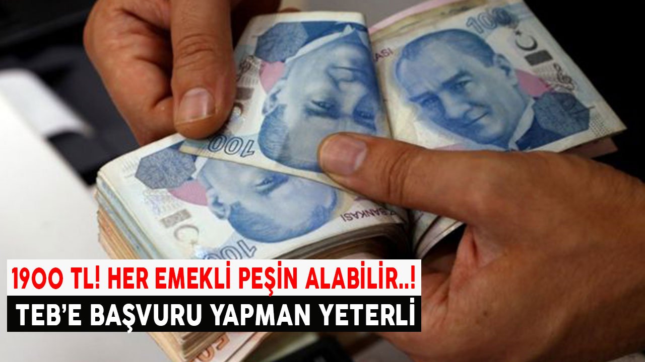 1900 TL Her Emekli Peşin Alabilir! Başvuru Yapmak Yeterli