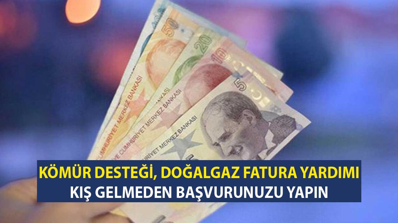 Kömür Desteği, Doğalgaz Fatura Yardımı! Kış Gelmeden Başvurunuzu Yapın