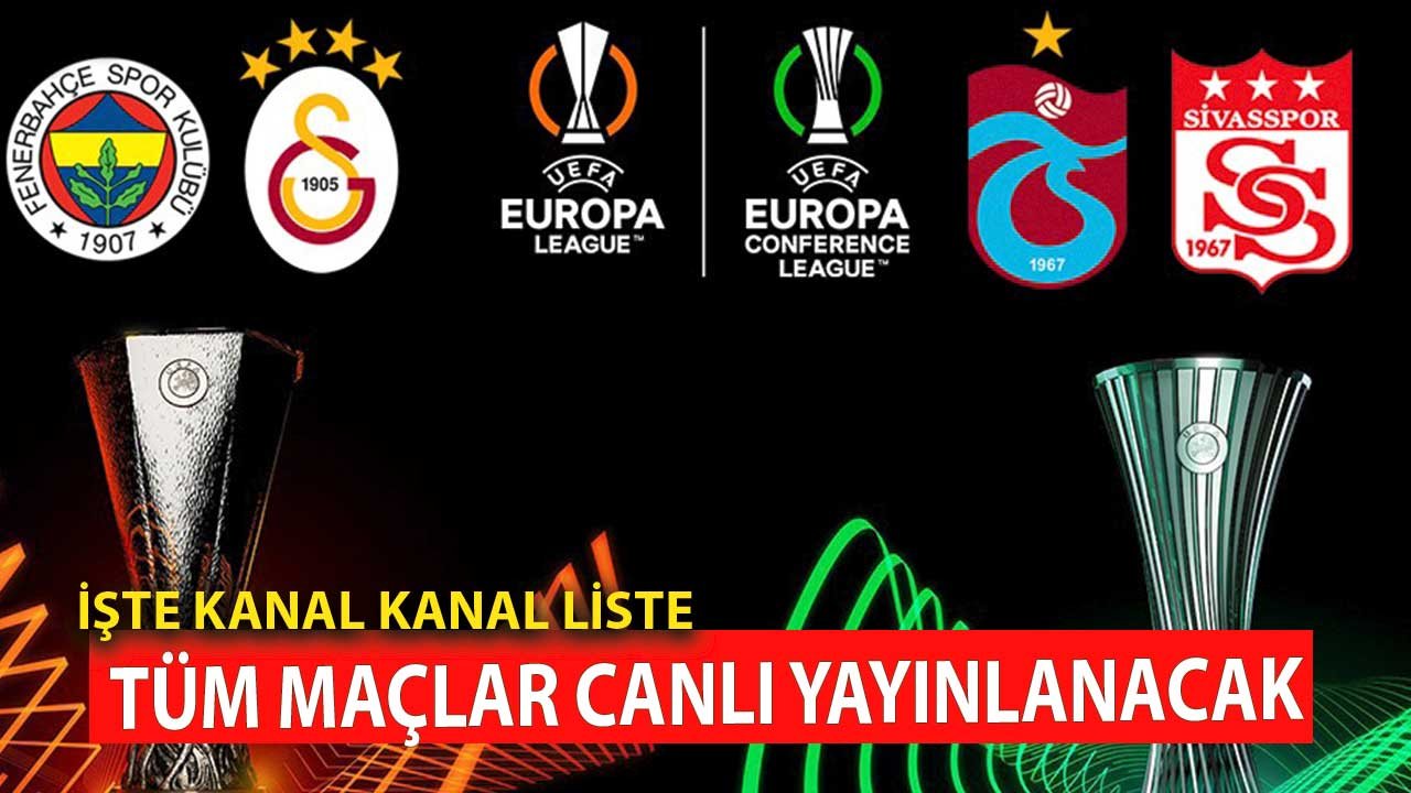 TV8, ATV, Star TV, TRT Spor! Fenerbahçe, Galatasaray, Trabzonspor, Sivasspor Şifresiz Canlı Maç Yayın Programı