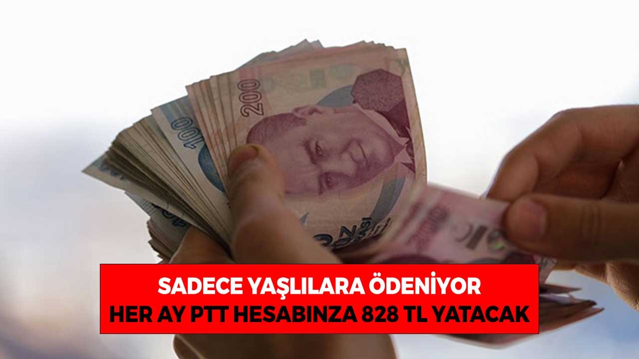 Sadece Yaşlılara Ödeniyor! Her Ay PTT Hesabınıza 828 TL Yatacak