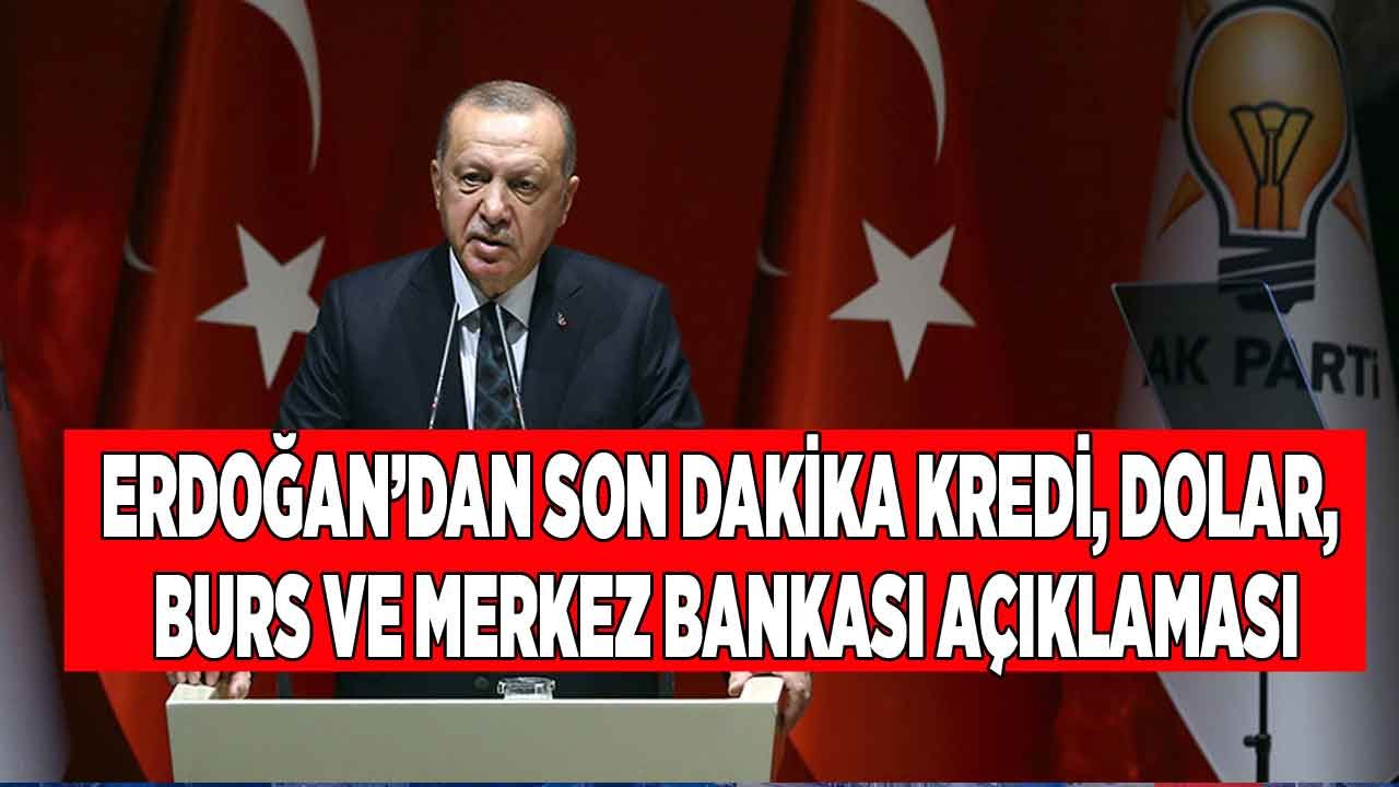 Cumhurbaşkanı Erdoğan'dan Son Dakika Merkez Bankası Rezervi, Dolar, Burs ve Kredi Açıklaması!