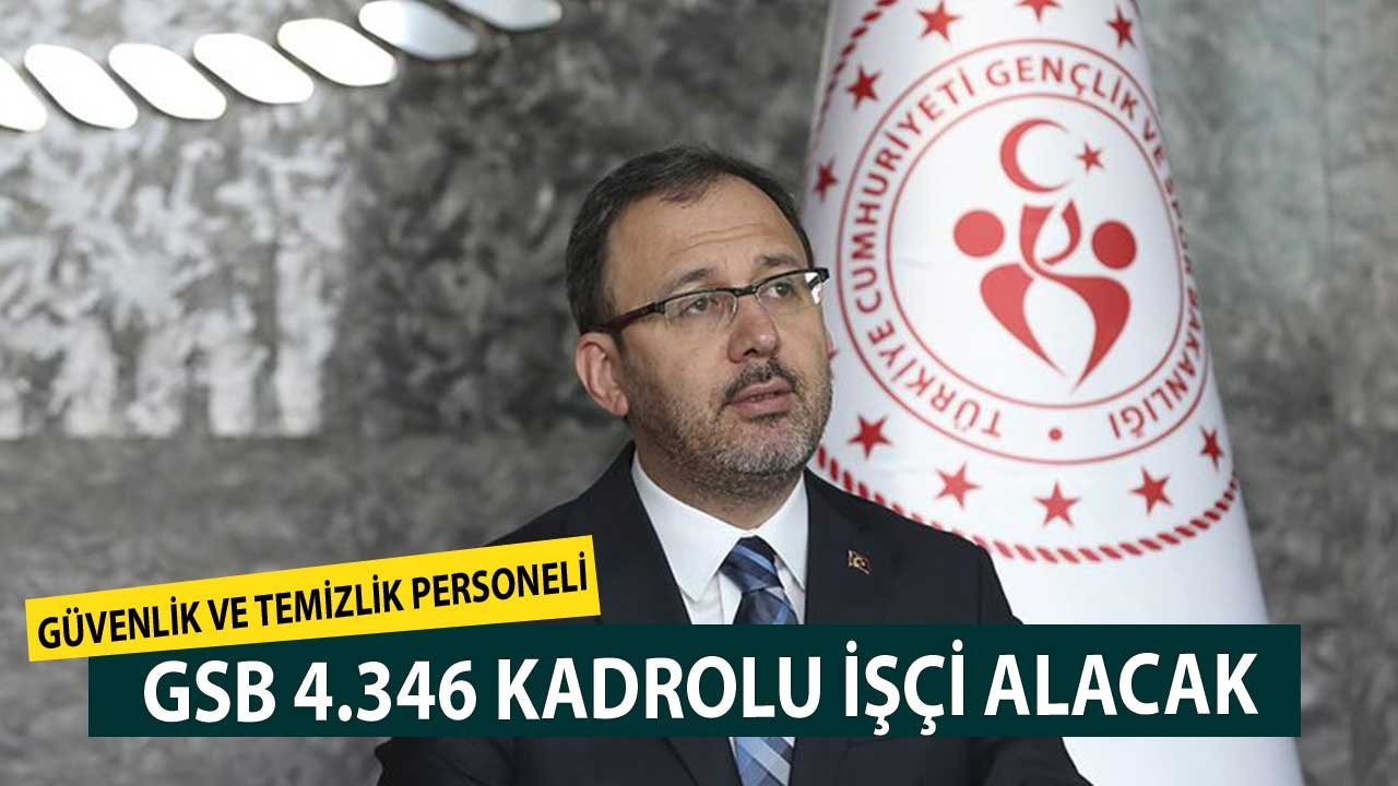 GSB 4 Bin 346 Kadrolu Kamu İşçisi Alımı İŞKUR Online Başvuru Ekranı ve İşlemleri