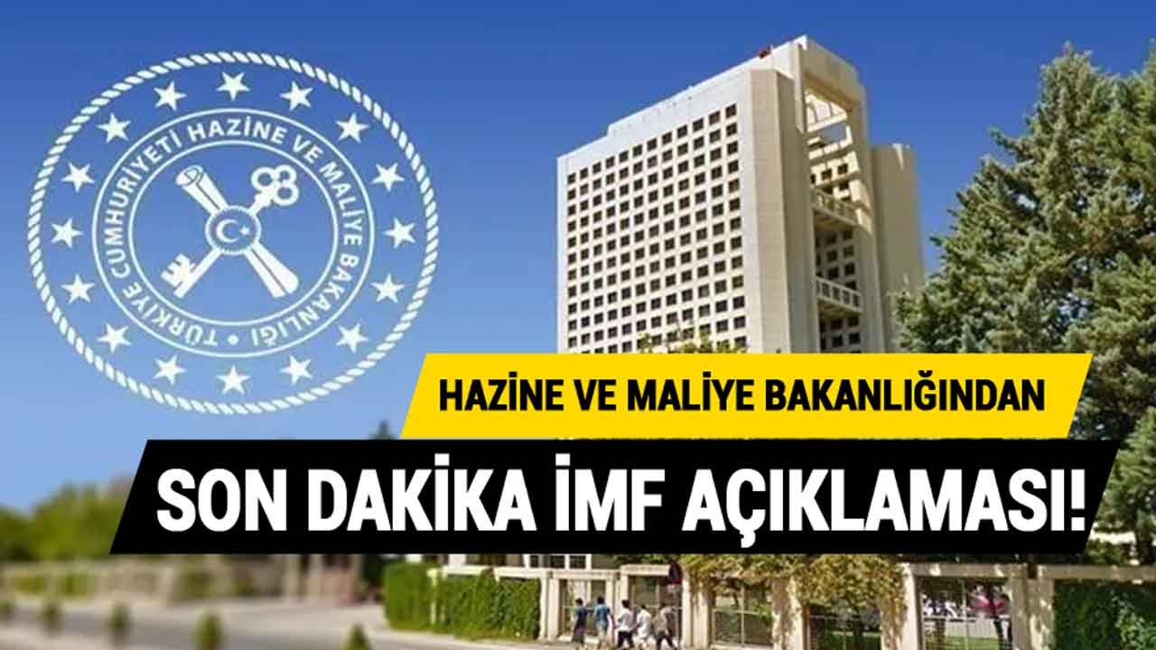 Hazine ve Maliye Bakanlığından Son Dakika IMF SDR Açıklaması Geldi!