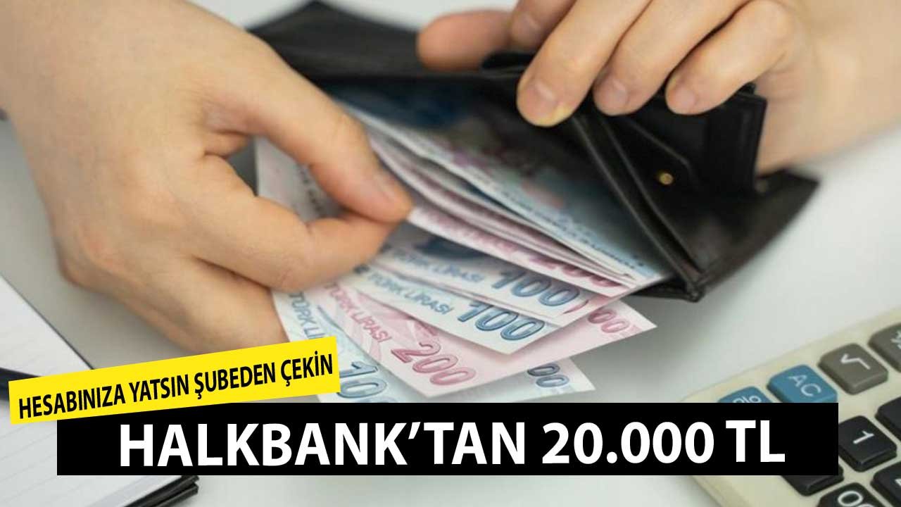 20.000 TL Hemen Hesabınıza Yatsın Şubeden Çekin! Halkbank'tan Tek Şartlı İhtiyaç Kredisi