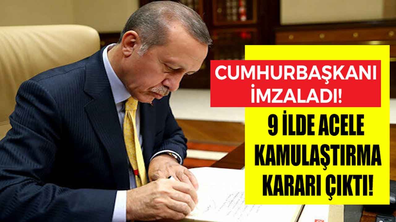 Cumhurbaşkanı Erdoğan İmzaladı, 9 İlde Enerji Projeleri İçin Acele Kamulaştırma Kararı Çıktı