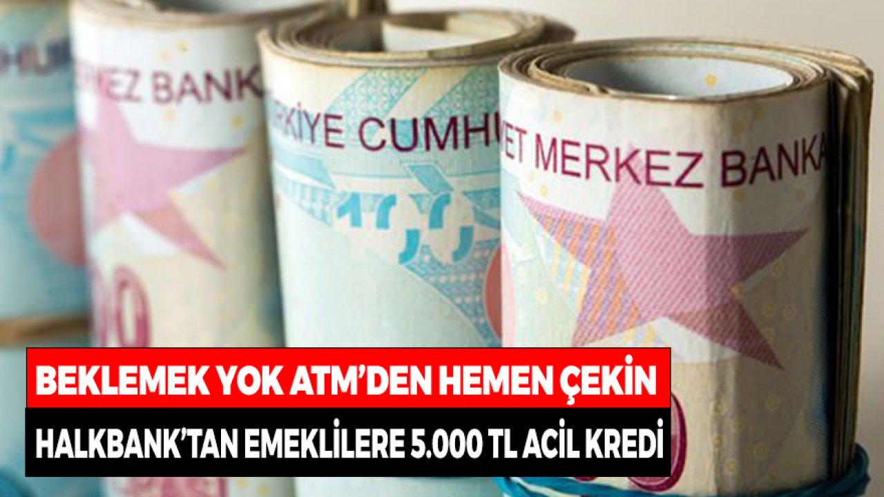 Beklemek Yok ATM'den Hemen Çekin! Halkbank'tan Emeklilere 5.000 TL Acil Kredi
