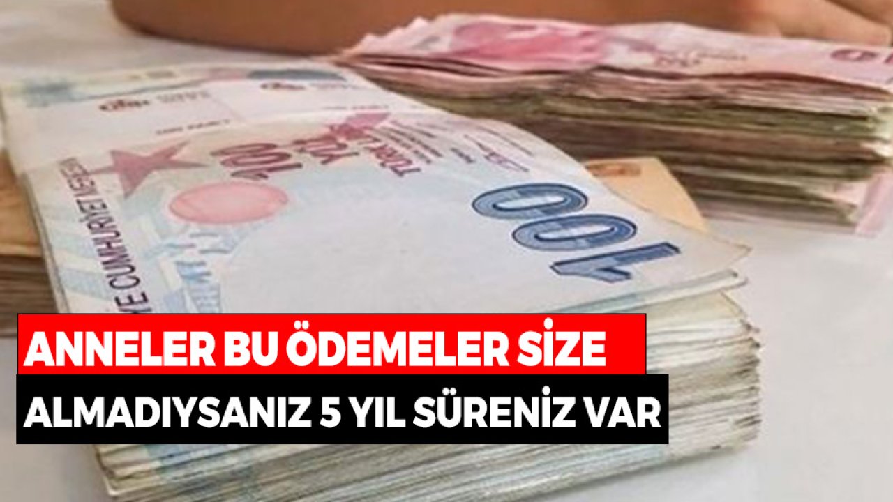 Anneler Bu Ödemeler Size! Almayı Unuttuysanız 5 Yıl Süreniz Var