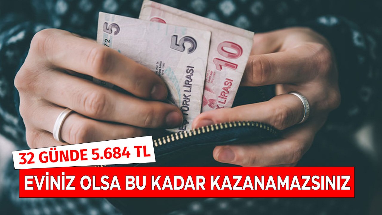 Eviniz Olsa Bu Kadar Kazanamazsınız! Her Ay 5.684 TL 32 Günlük Vadeli Mevduat Getirisi