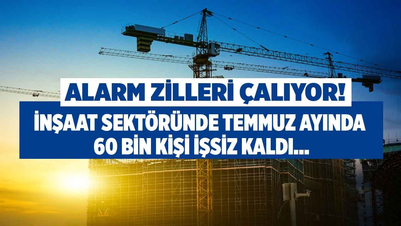 İnşaat Sektöründe Alarm Zilleri Çalıyor! TÜİK Açıkladı: 60 Bin Kişi İşsiz Kaldı