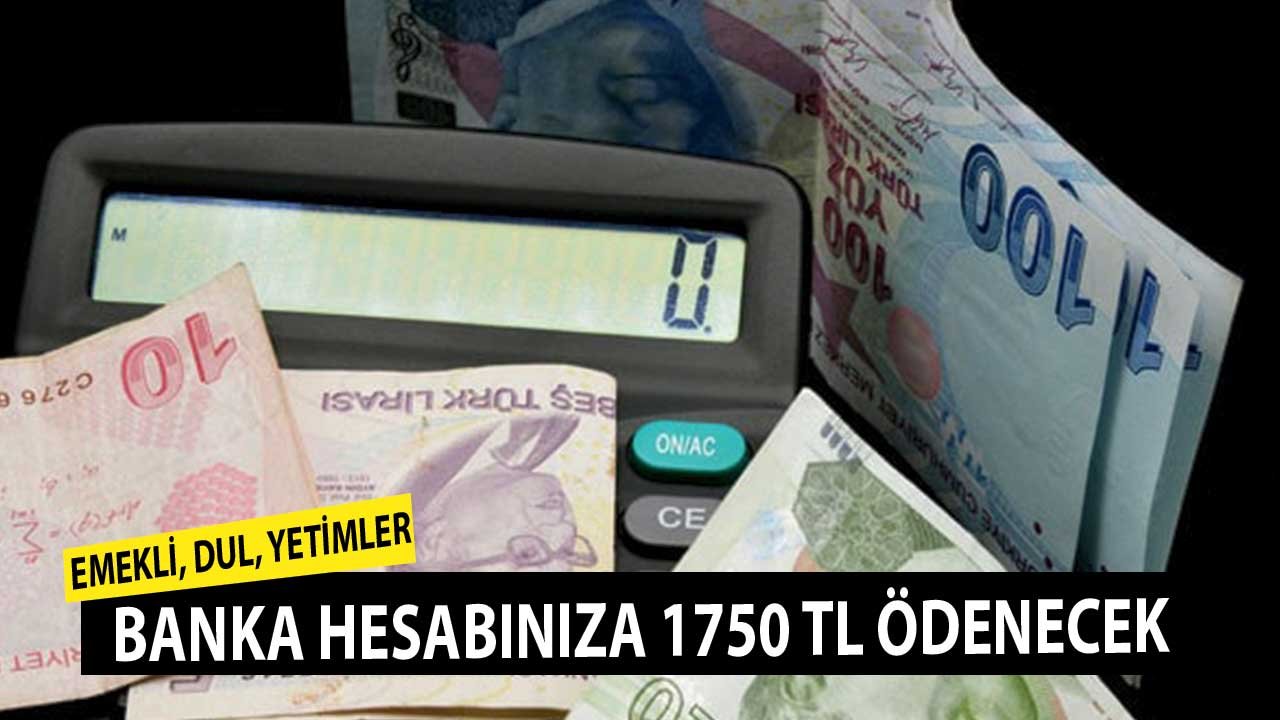 Emekli Dul Yetimleri İlgilendiriyor! Banka Hesabınıza 1750 Lira Yatırılacak