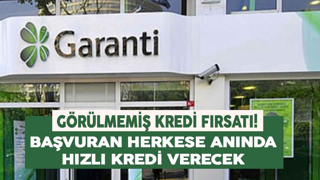 Garanti BBVA'dan Görülmemiş Kredi Fırsatı! Başvuran Herkese Anında Hızlı Kredi Verilecek!
