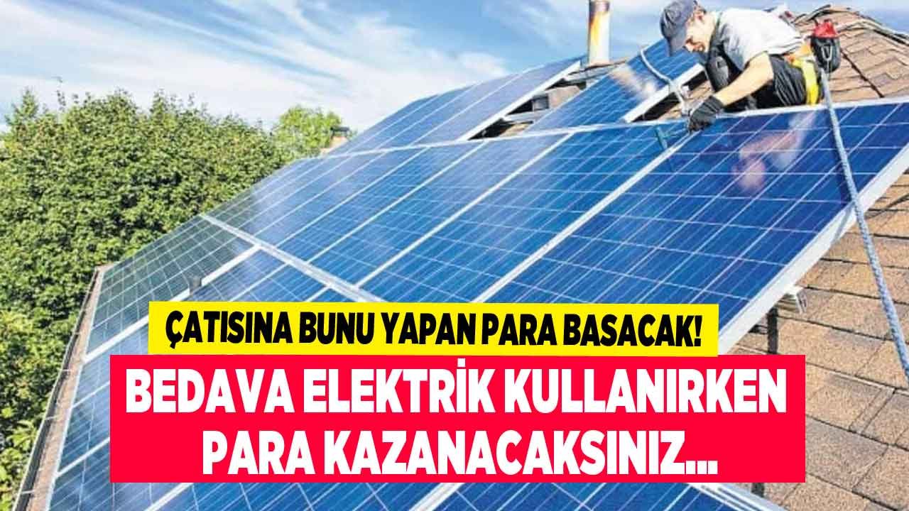 Bedava Elektrik Kullanırken Para Kazanacaksınız! Güneş Paneli Kurulan Evlerin Çatısı Para Basacak