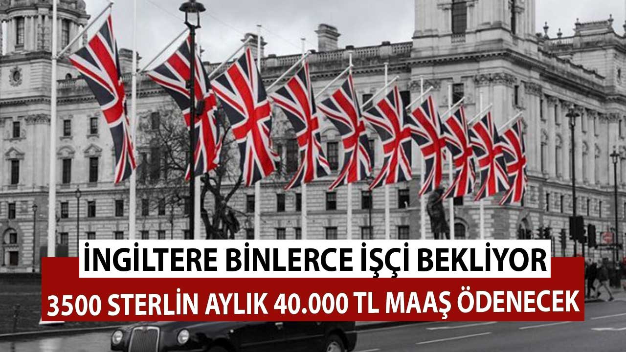 Aylık 3.500 Sterlin, 40 Bin TL Maaş! İngiltere Geçici Vizeyle Binlerce İşçi Bekliyor