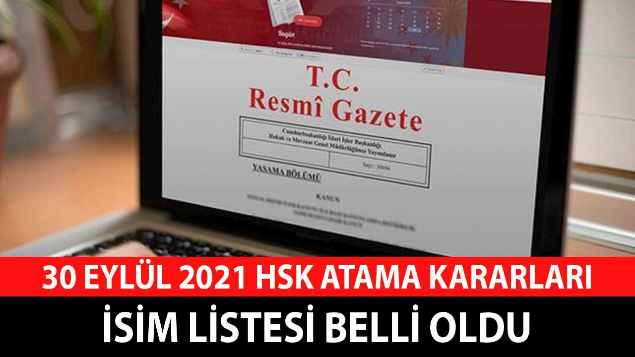 30 Eylül HSK Atama Kararları İsim Listesi! Resmi Gazete Kararnamesi