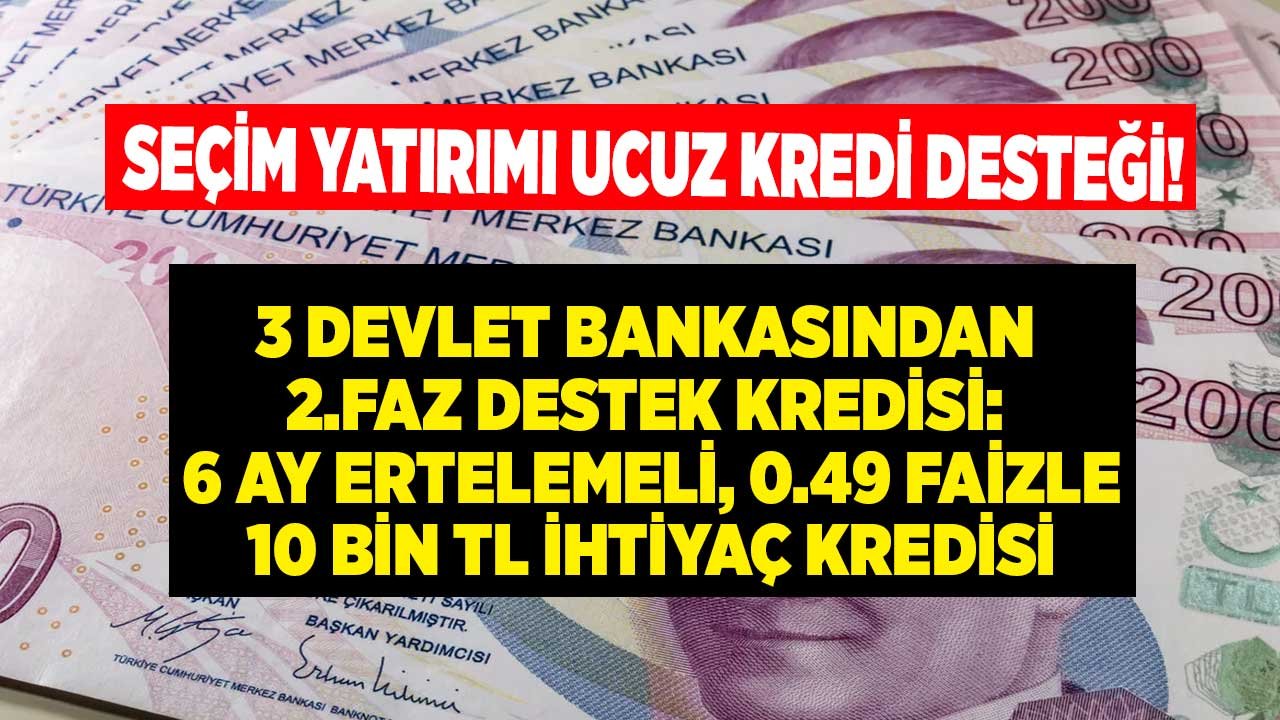 Son Dakika Kredi Haberi: Ziraat Bankası, Halkbank, Vakıfbank Temel İhtiyaç Destek Kredisi 2. Faz Başvuru Ekranı İddiası