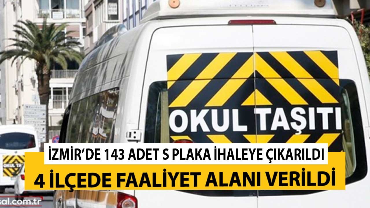 İzmir'de S Plaka İhalesi: 143 Adet S Plaka 200.000 TL Muhammen Bedelle Kiralanacak
