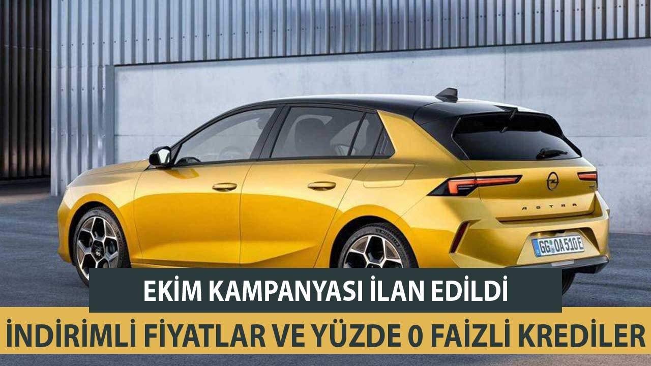 OPEL İndirimli Fiyatlar ve Yüzde 0 Faizli Kredi Seçenekleriyle Ekim'e Fırtına Gibi Girdi