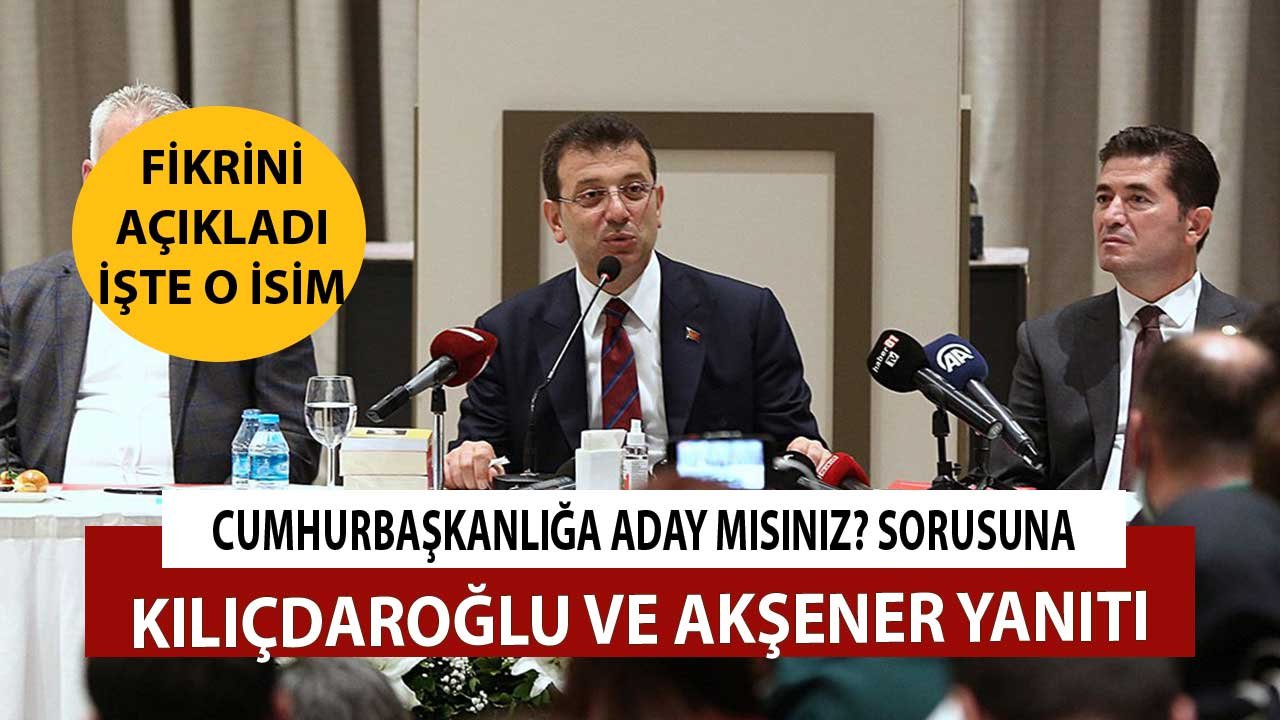 Kişisel Fikrini Açıkladı! İmamoğlu'ndan Cumhurbaşkanı Adayı Mısınız? Sorusuna Kılıçdaroğlu ve Akşener Yanıtı