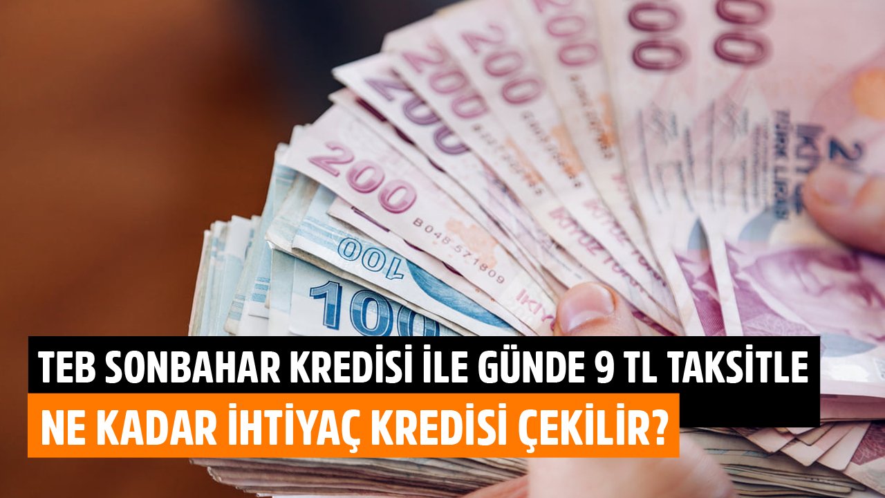 Günde 9 TL Taksitle TEB Sonbahar Kredisi İle Ne Kadar İhtiyaç Kredisi Çekilir?