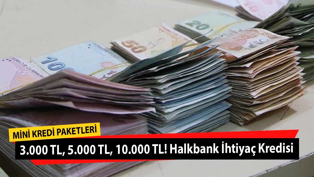 3.000 TL, 5.000 TL, 10.000 TL! Halkbank'tan Mini İhtiyaç Kredisi Paketleri