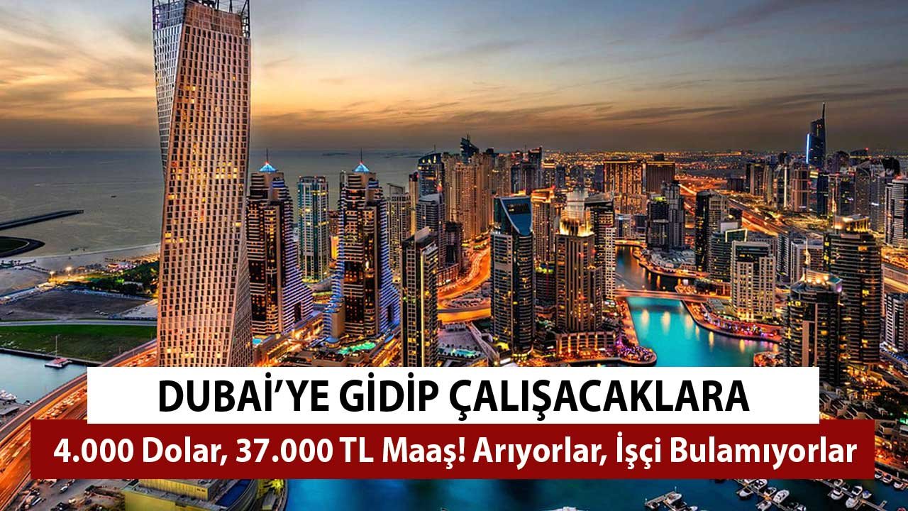 Dubai'ye Gidip Çalışacaklara 4.000 Dolar, 37.000 TL Maaş! Arıyorlar, İşçi Bulamıyorlar