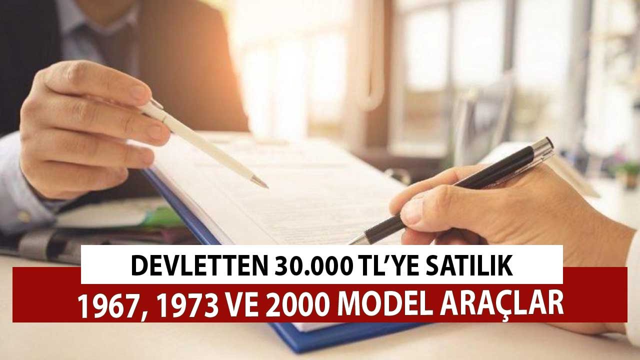 Kamudan 30.000 TL'ye Satılık 1967, 1973 ve 2000 Model Araçlar