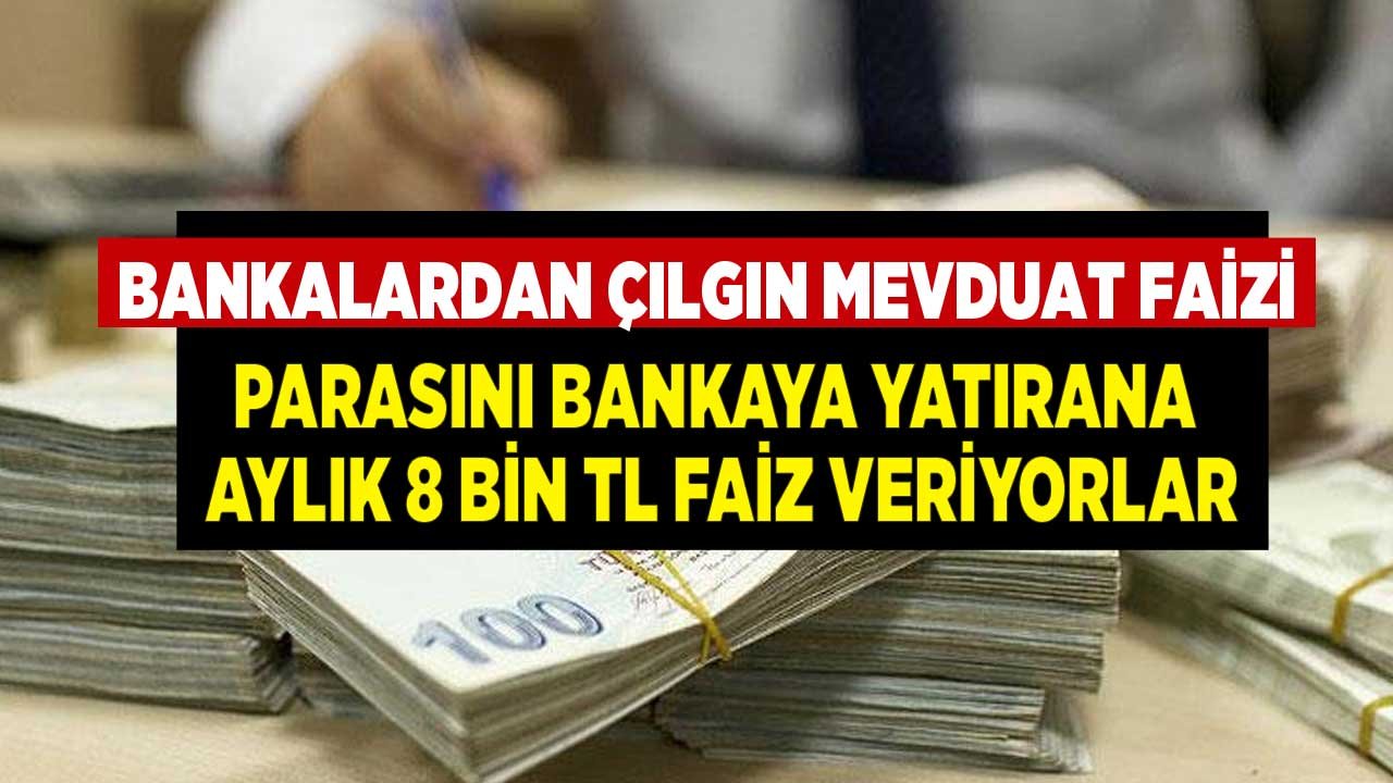 Faizde Kantarın Topuzu Kaçtı, 32 Günlük Vadeli Mevdut Faizi Uçuşa Geçti! 500 Bin TL Aylık Faiz Getirisi 8 Bin Lira