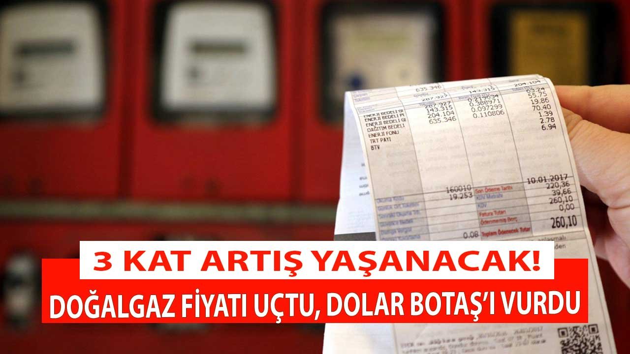 Dolar BOTAŞ'ı Vurdu, Doğalgaz Fiyatı Uçtu! 3 Kat Artış Bekleniyor...