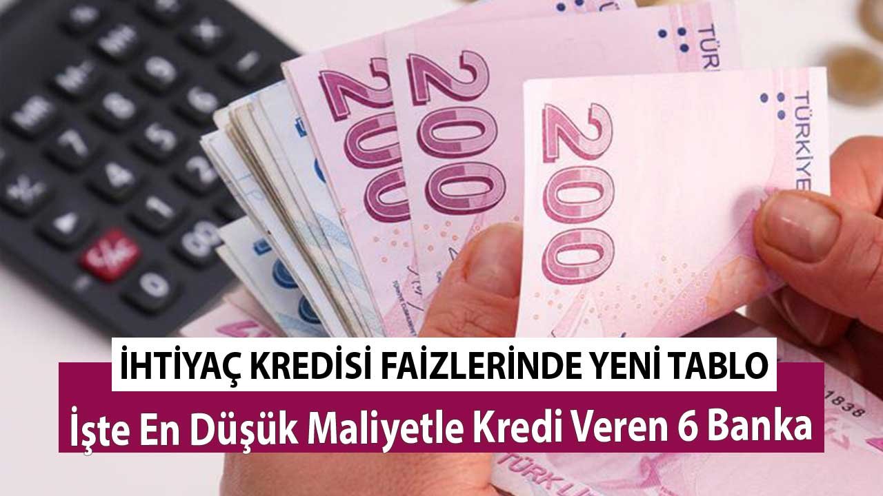 İhtiyaç Kredisi Faizlerinde Tablo Yeniden Şekillendi! İşte En Düşük Maliyetle Kredi Veren 6 Banka