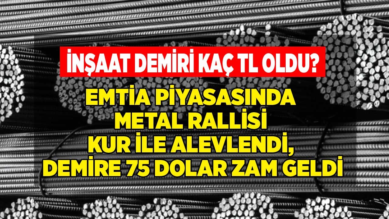 Emtia Piyasasında Metal Ralli Kur İle Alevlendi, Demir Fiyatları 75 Dolar Zamlandı! İnşaat Demiri Fiyatları Kaç TL Oldu?