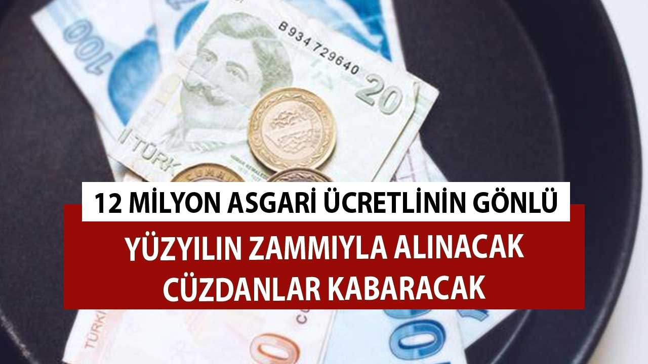 12 Milyon Asgari Ücretlinin Gönlü Yüzyılın Zammıyla Alınacak! Cüzdanlar Kabaracak